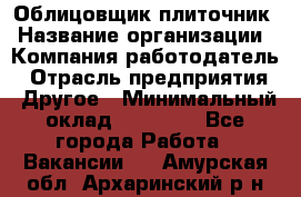 Облицовщик-плиточник › Название организации ­ Компания-работодатель › Отрасль предприятия ­ Другое › Минимальный оклад ­ 25 000 - Все города Работа » Вакансии   . Амурская обл.,Архаринский р-н